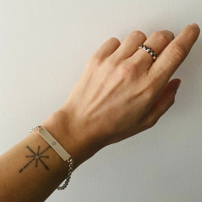 Silver "North Star" Bracelet