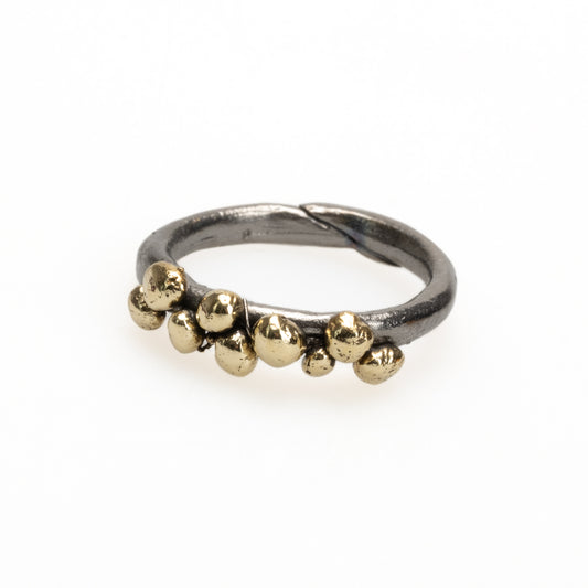 Adjustable Orbs Ring with Rhodium and Silver Options