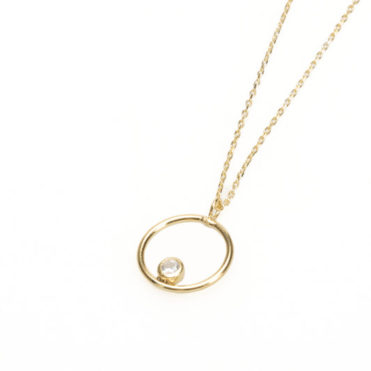 Minimal Gold Circle Necklace