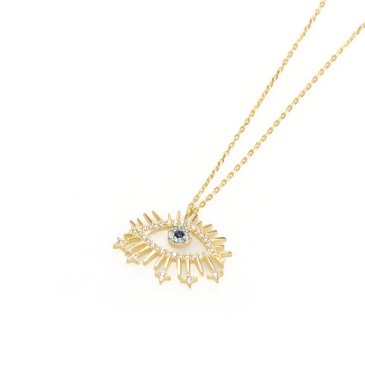 Gold Evil Eye Necklace