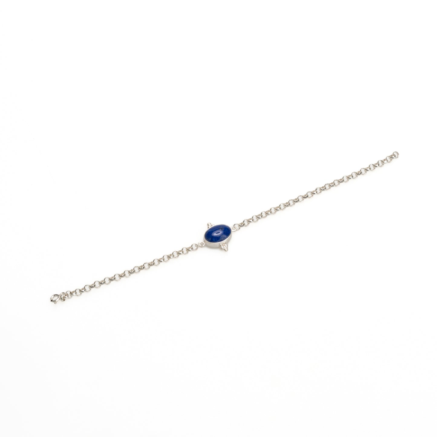 Silver Bracelets with Lapis Lazuli and Azurite Stone Options