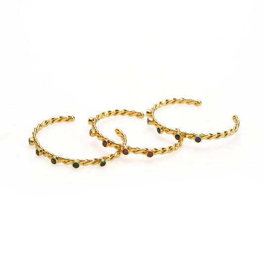 Gold Cuff Twist Bracelet