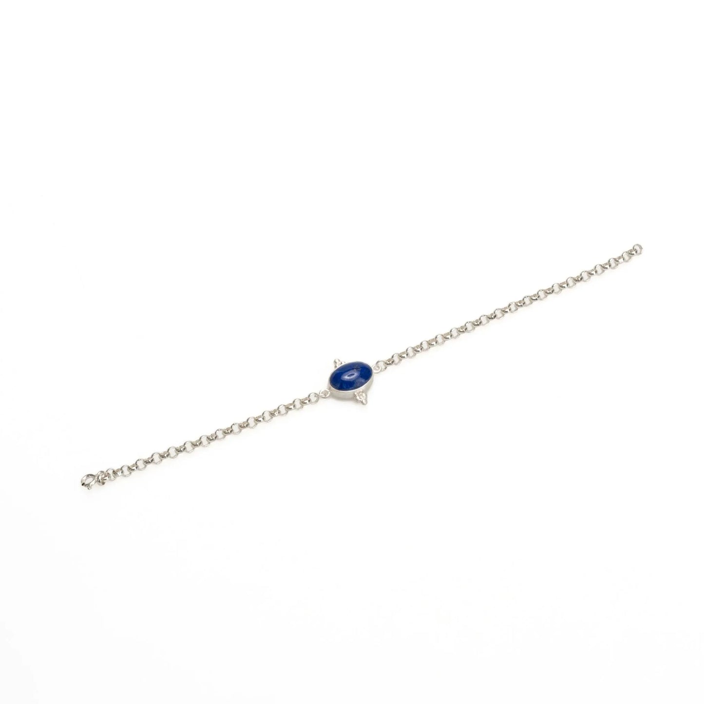 Silver Bracelets with Lapis Lazuli and Azurite Stone