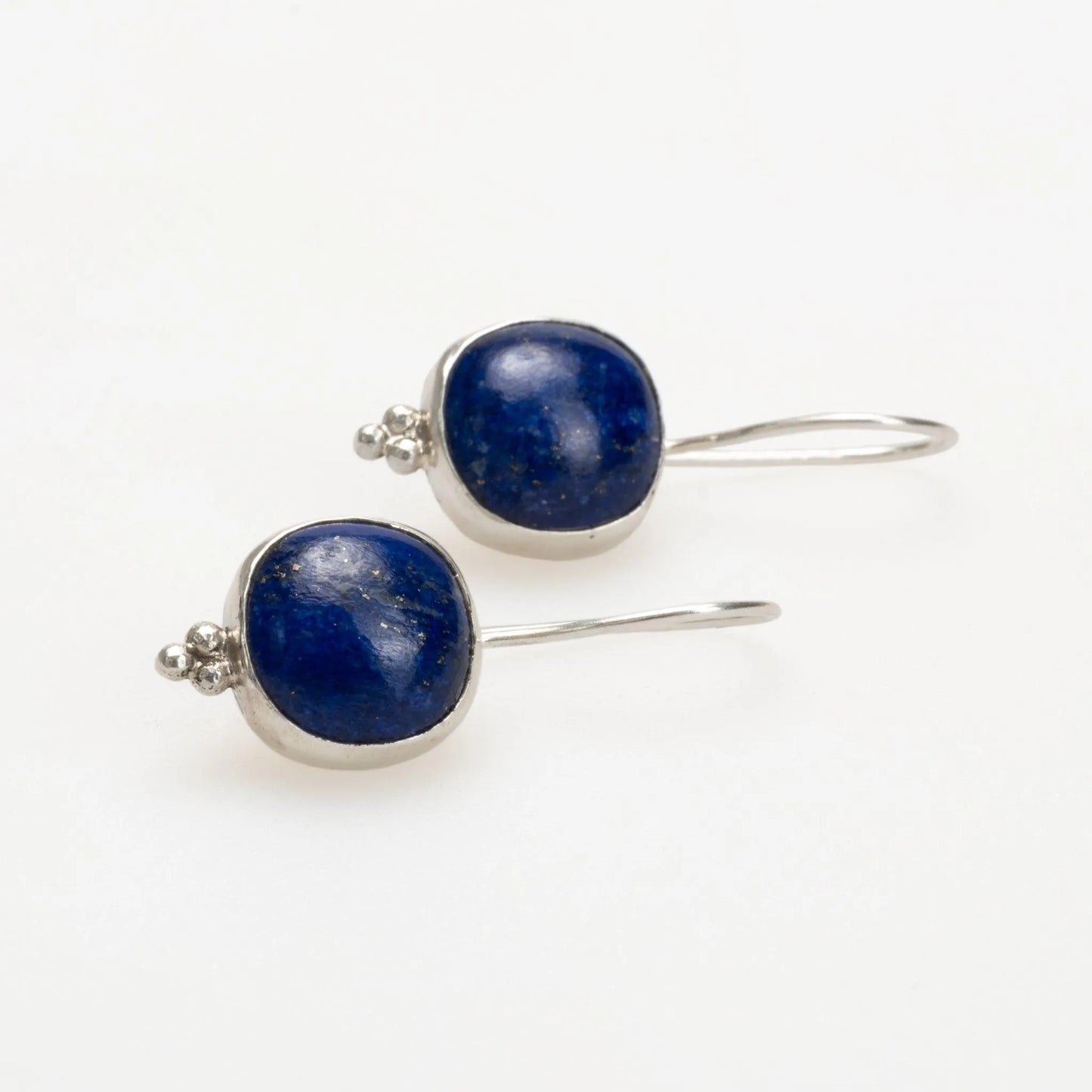 Silver Drop Earrings with Lapis Lazuli