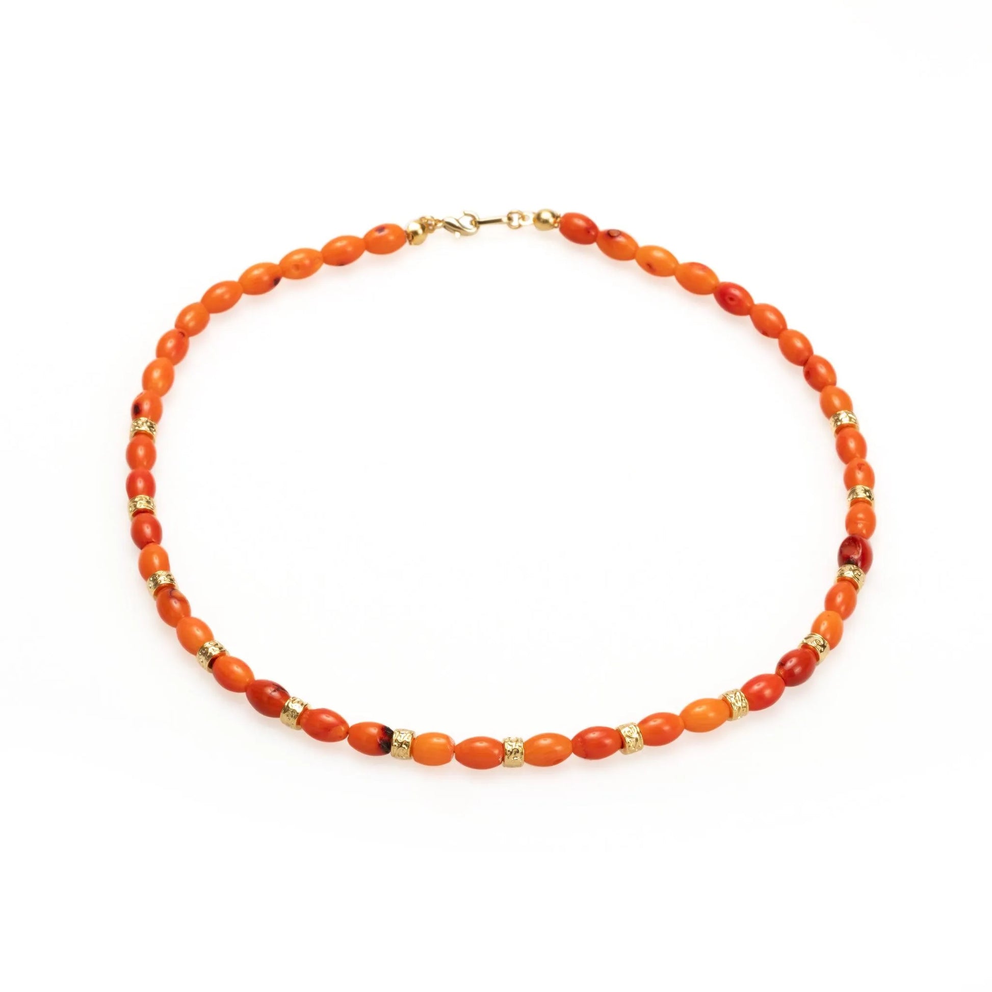 Coral Beaded Carthage Necklace