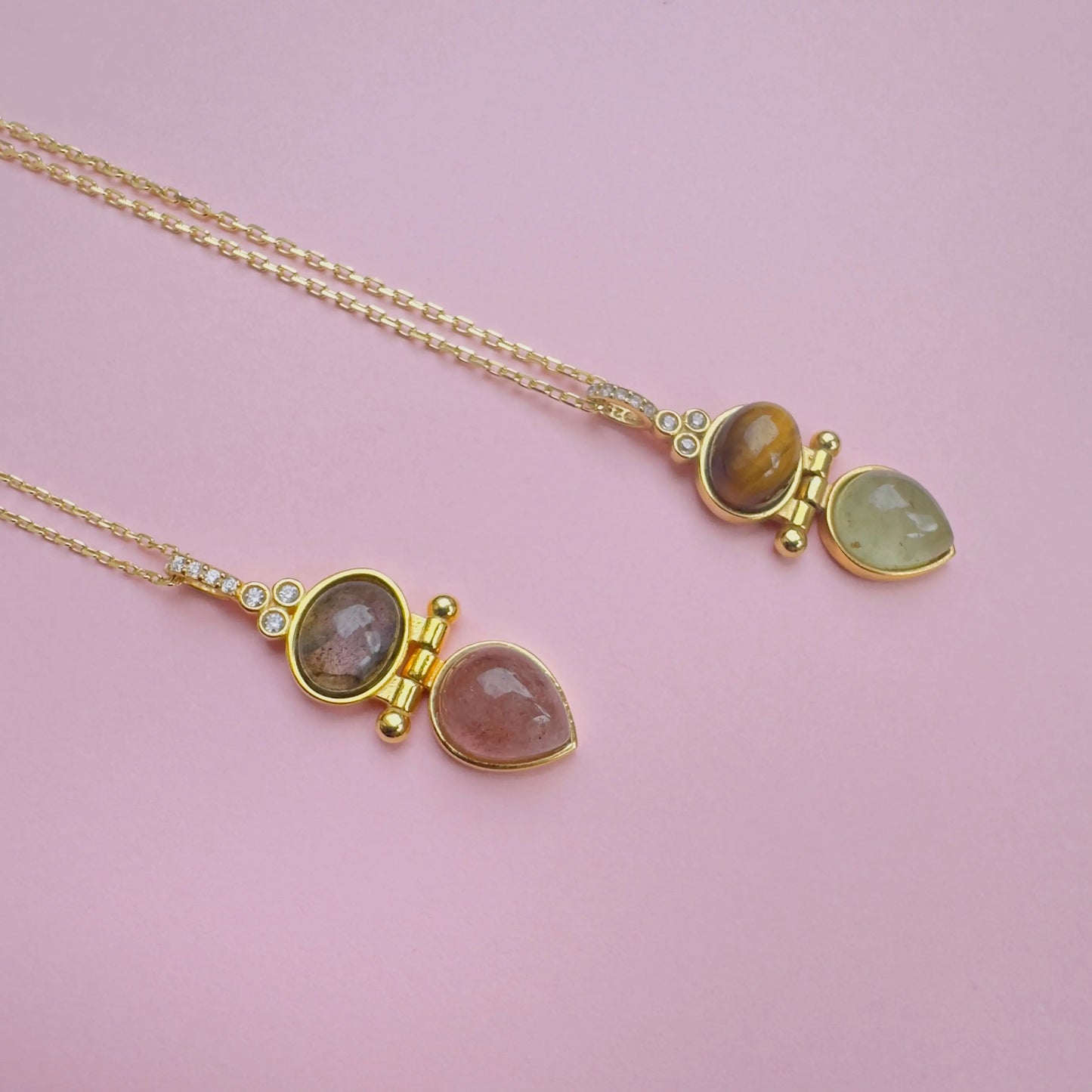 Dual Gemstone Necklace