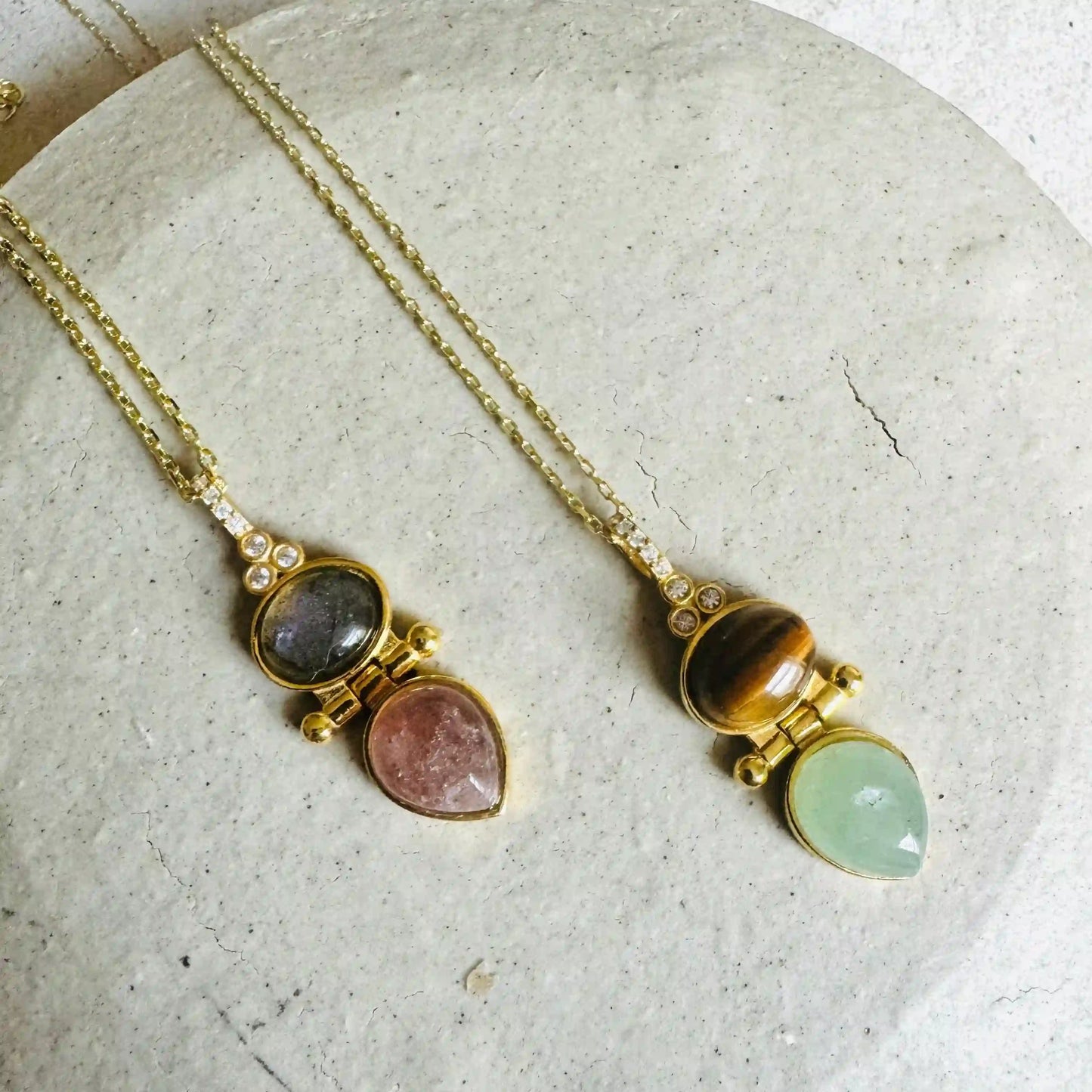 Dual Gemstone Necklace