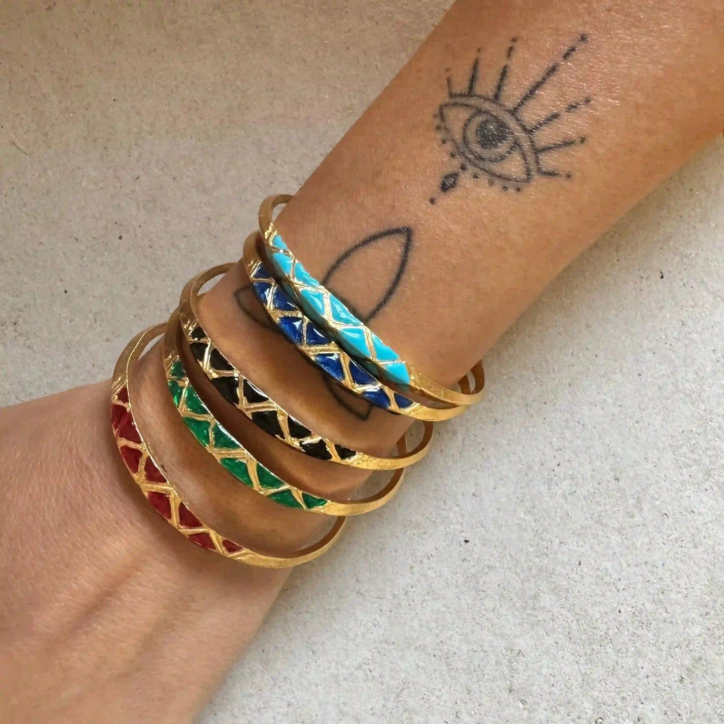 Enamel Cuff Bracelets