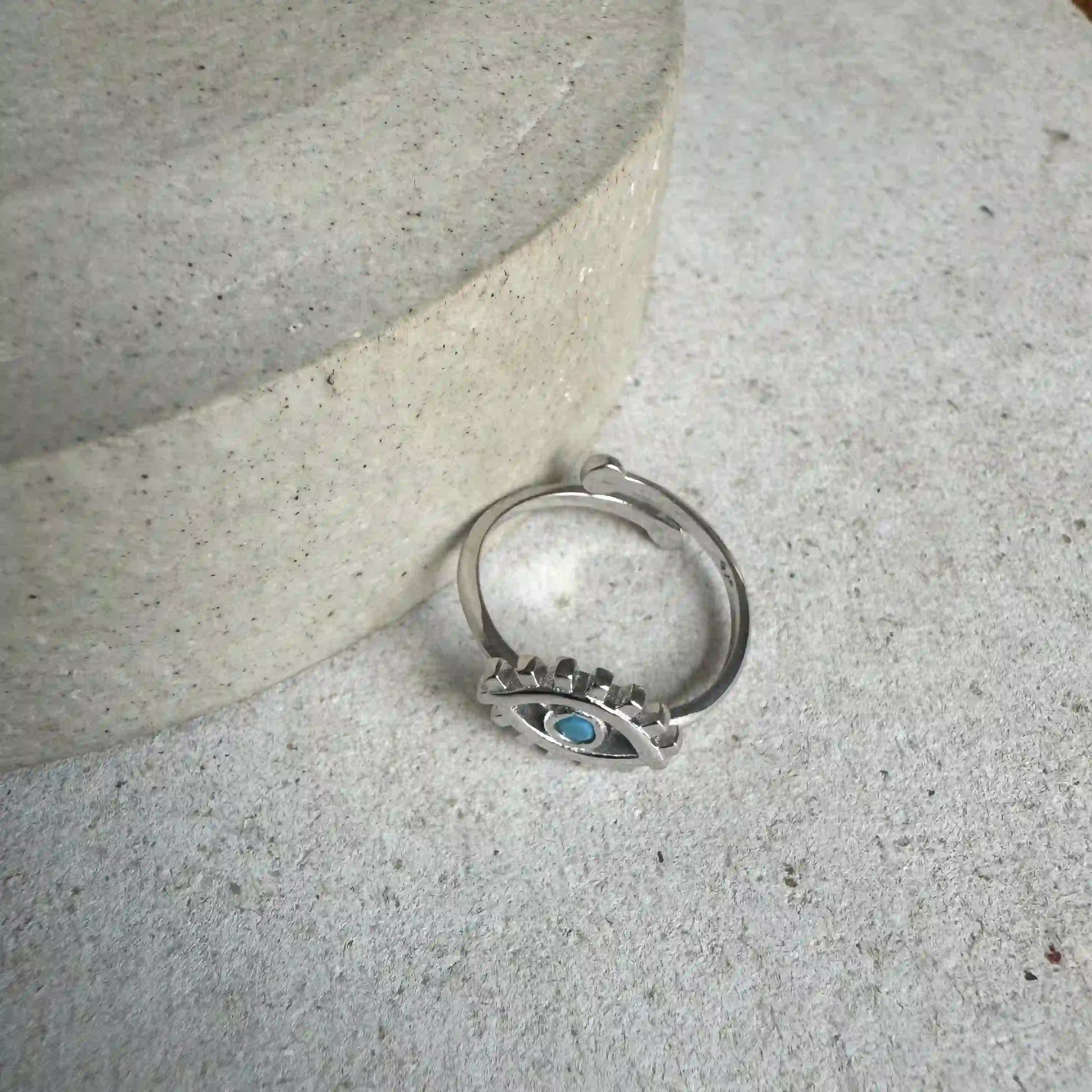 Minimal Evil Eye Ring