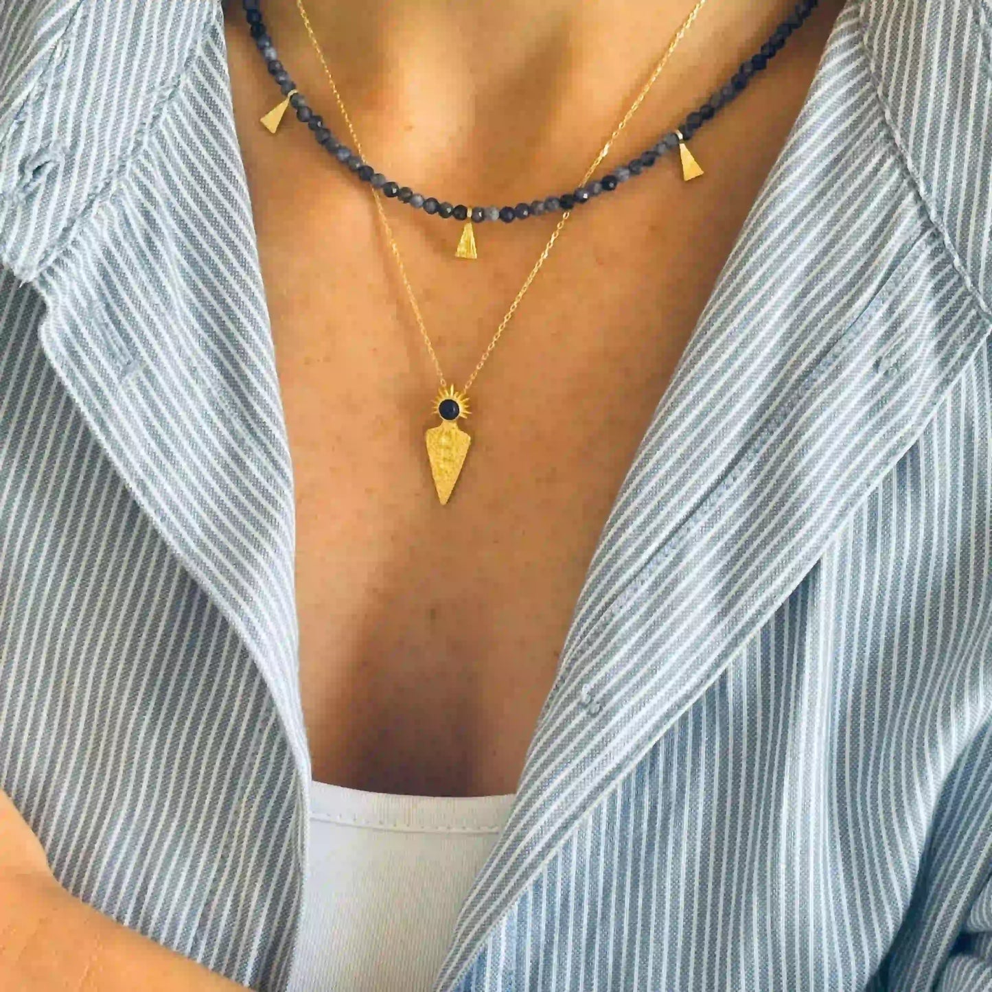 Minimal Lapis Necklace