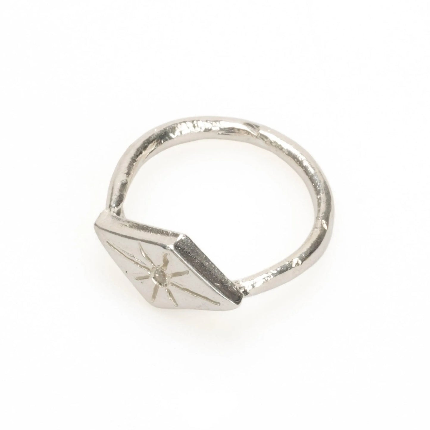 Silver North Star Ring