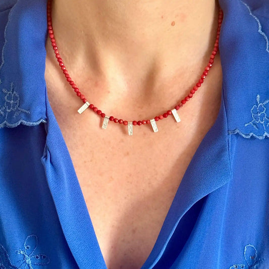 Sparkly Coral Necklace