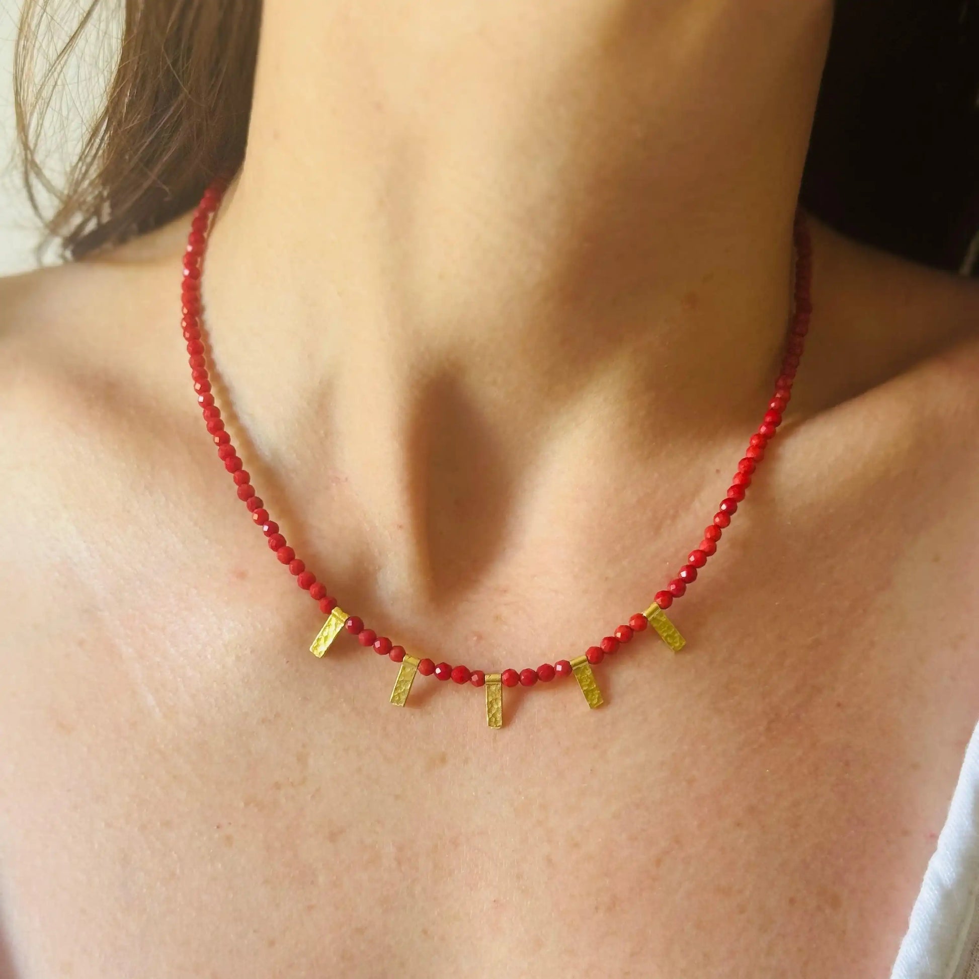 Sparkly Coral Necklace