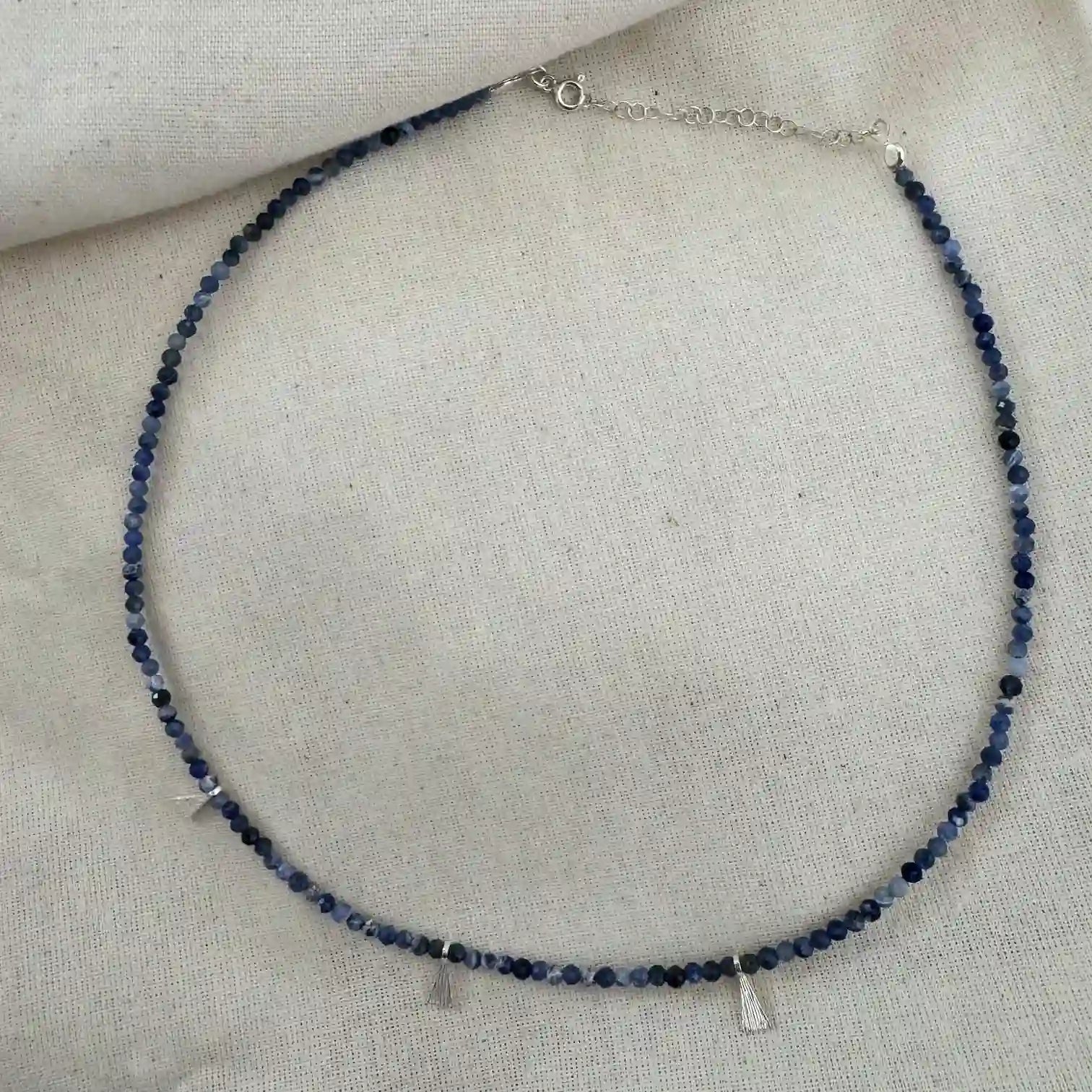 Triangle Lapis Necklace