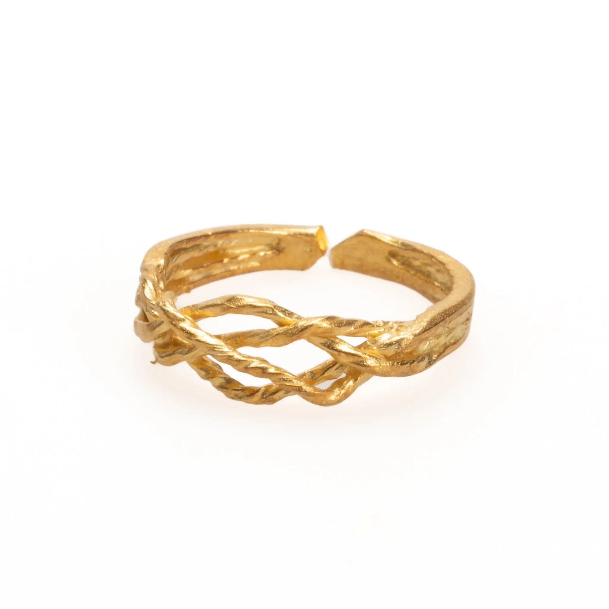 Gold Adjustable Cage Ring