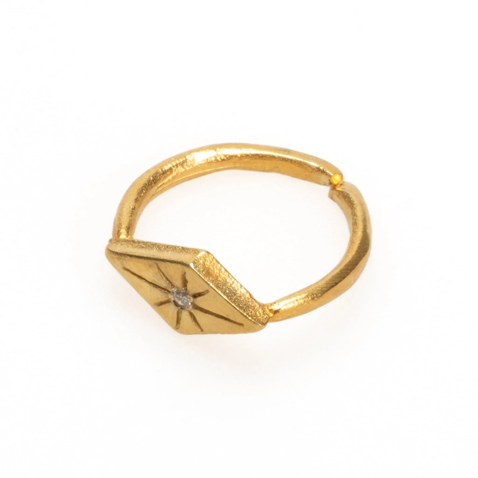 Gold North Star Ring