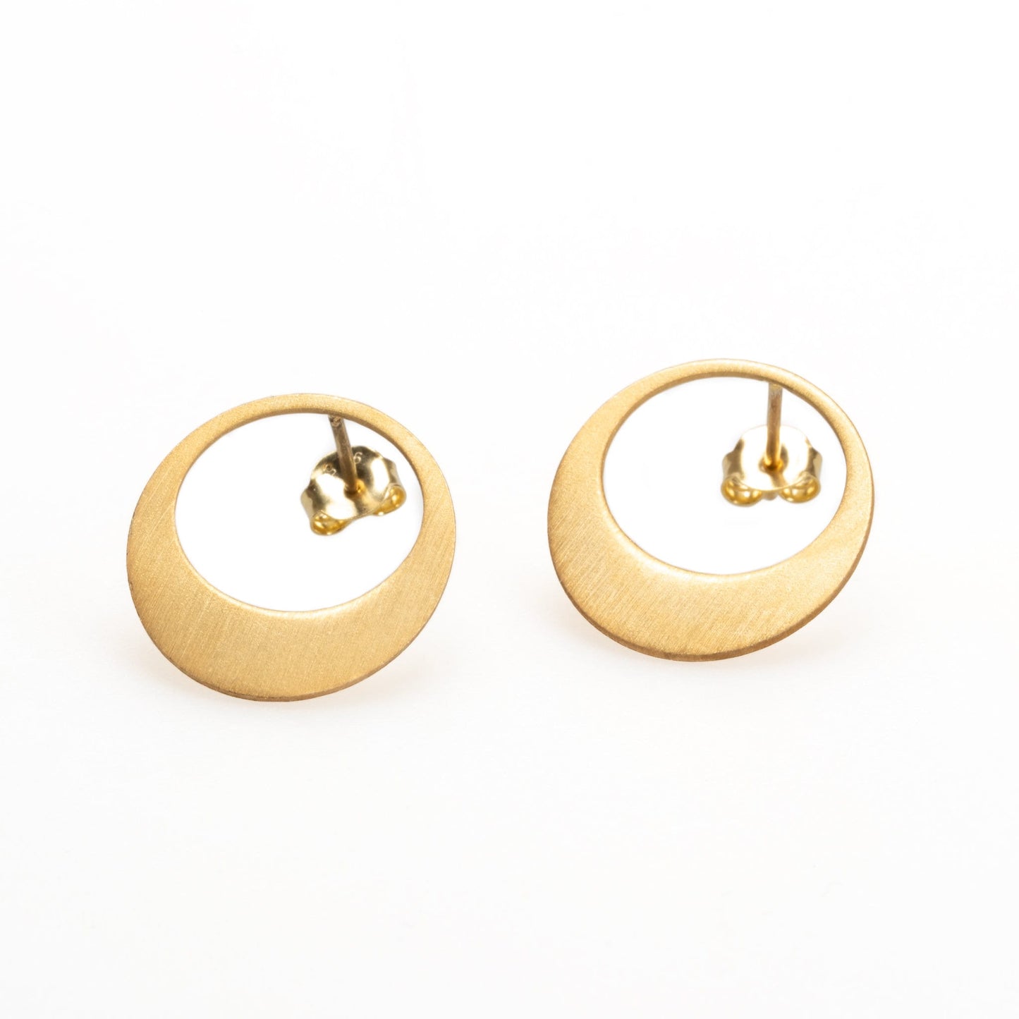 New Moon Earrings with 18k Gold and Silver Options