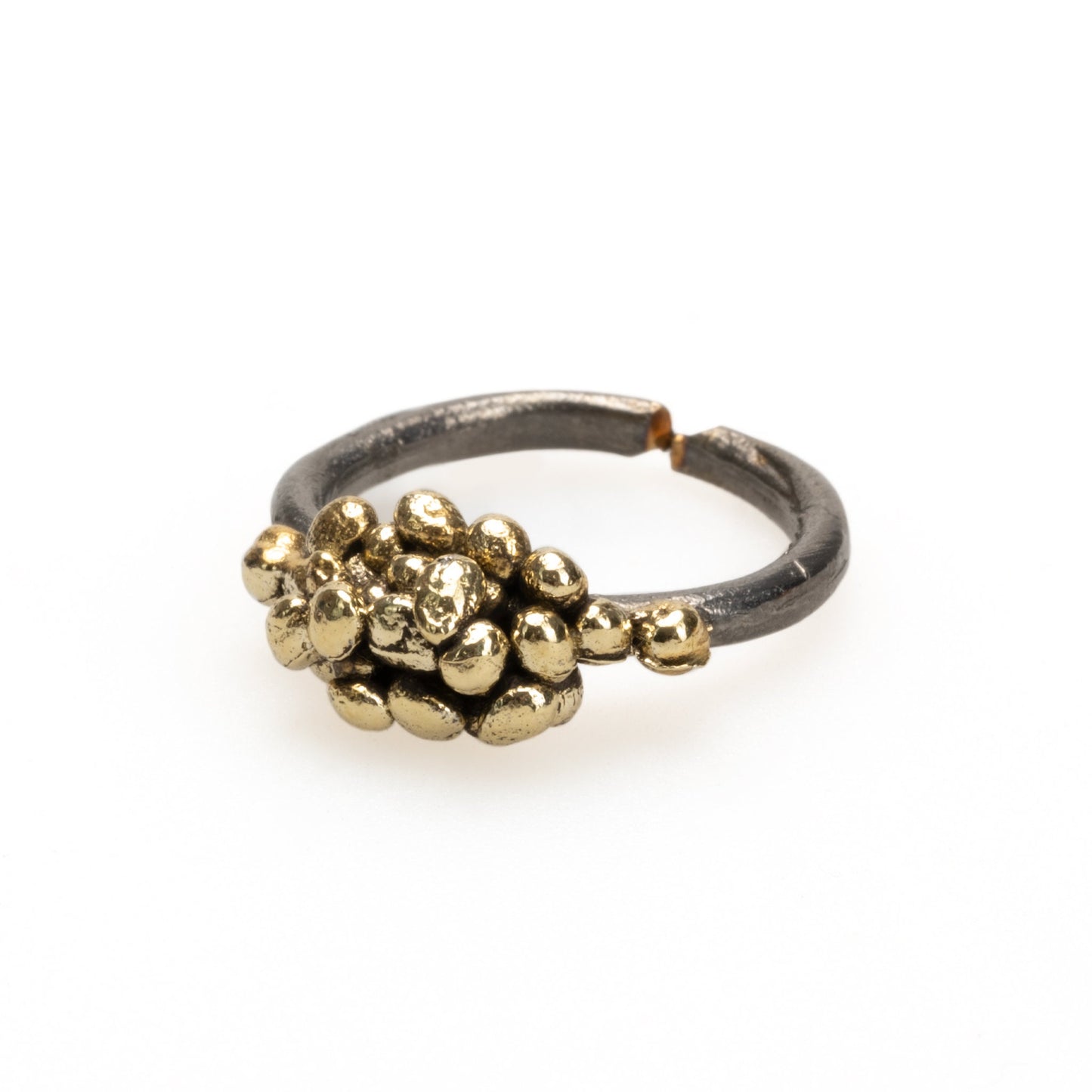 Cornucopia, Adjustable Handmade Rhodium & Gold Ring
