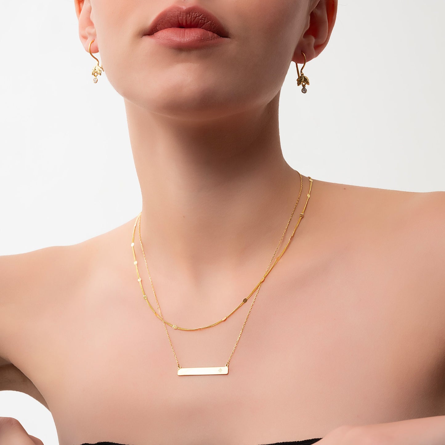 Shiny Gold Minimal Necklace, Everyday Silver Chain Necklace