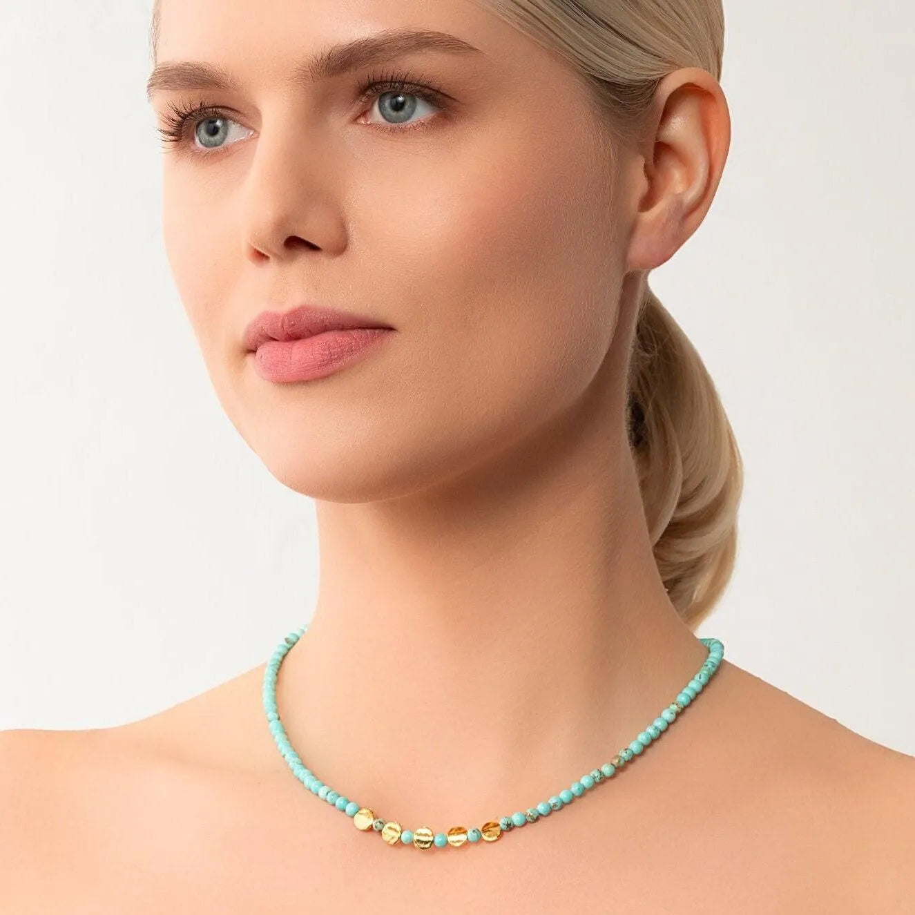 Turquoise Beaded Indus Necklace